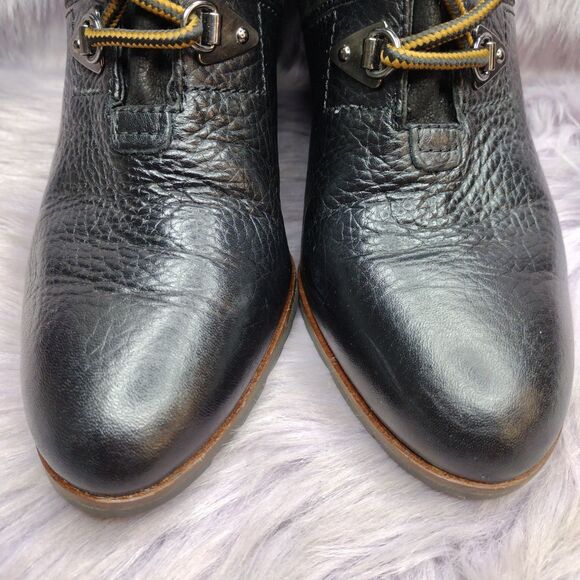 Franco Sarto Wedge Booties The Artistic Leather Collection Womens Size 7 Black - Picture 4 of 9